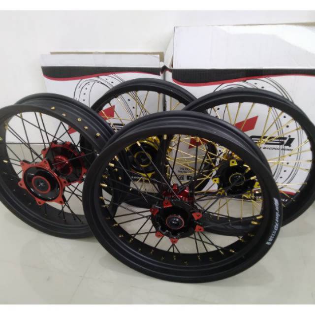 velg supermoto crf 150l 250-350x17 / pelak crf 150 / paket komplit pelak crf150