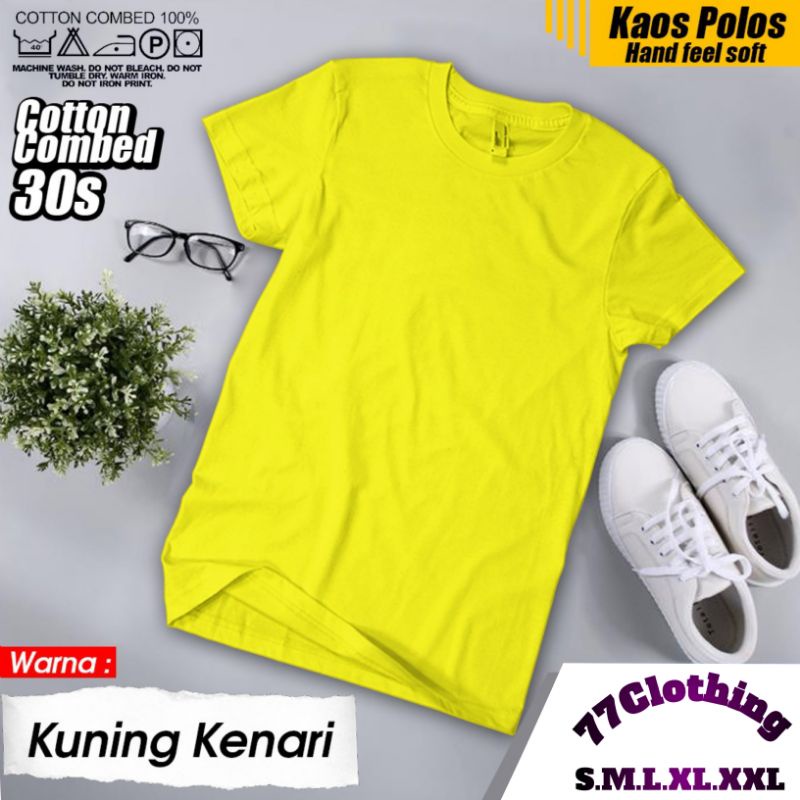 Baju Kaos Polos Pria Wanita Kuning Kenari Tshirt Kaos Polos Baju Polos Kaos Polos Distro
