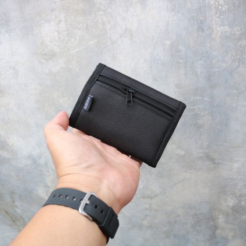 Dompet trifold adidas black with strap