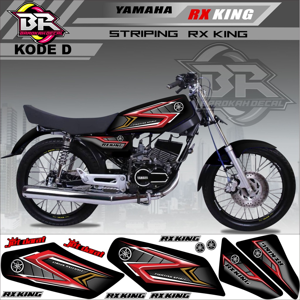 Sticker Rx King Variasi Stiker Lis Striping Rx King Kode d