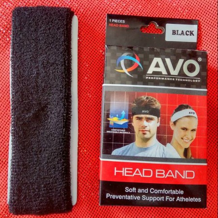 Head Band AVO/Ikat Kepala Olahraga bulutangkis, tenis, basket, dll