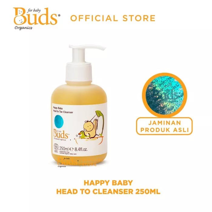 Buds Organic Cherished Happy Baby Head To Toe Cleanser 250ml