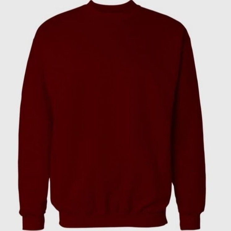 CREWNECK 10 WARNA MAROON SIZE M - XXL PRIA & WANITA