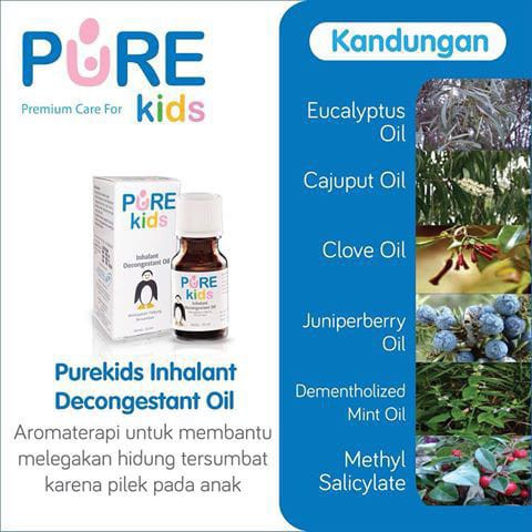 Pure Kids Inhalant Decongestant Oil 10ml/ oil flu