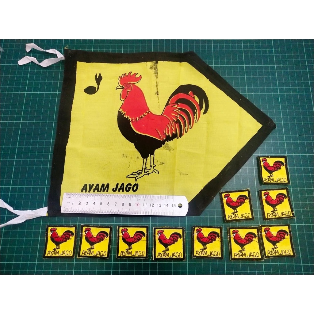 Jual Tanda Regu Ayam Jago Set Bendera Penggalang Putra Pramuka Shopee