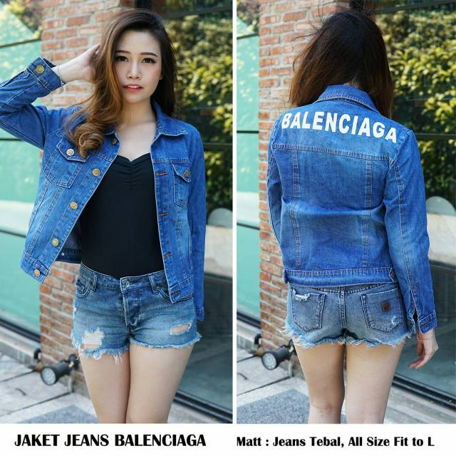 JAKET JEANS BALENCIAGA jaket kekinian size fit L