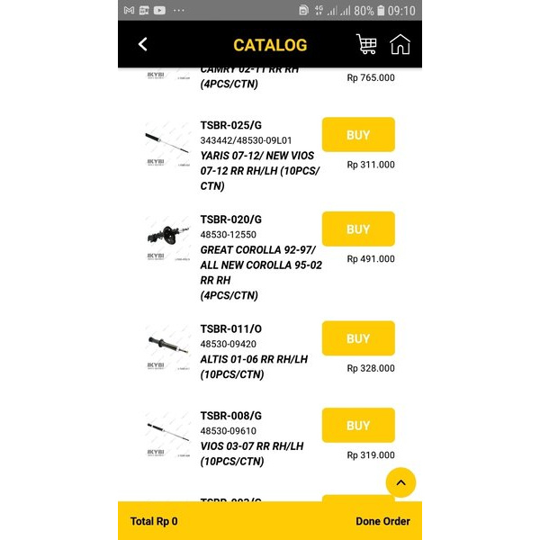 shockbreaker sokbeker shock absorber belakang great corolla KANAN ikybi