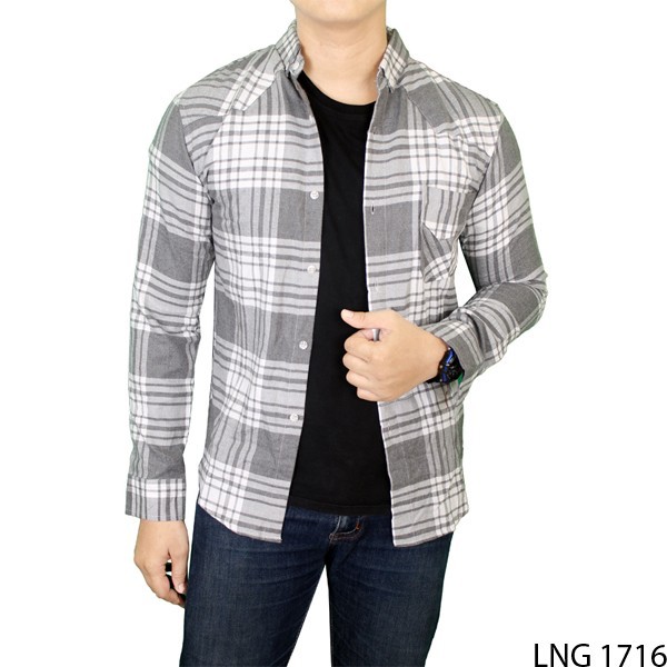 Kemeja Flanel Lengan Panjang / Baju Flanel Kotak Pria Panjang (COMB)