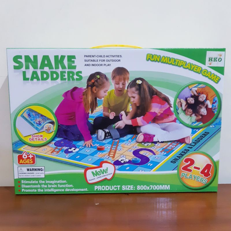 Mainan Ular Tangga Karpet Besar Snake Ladders Tikar Jumbo Anak Edukasi