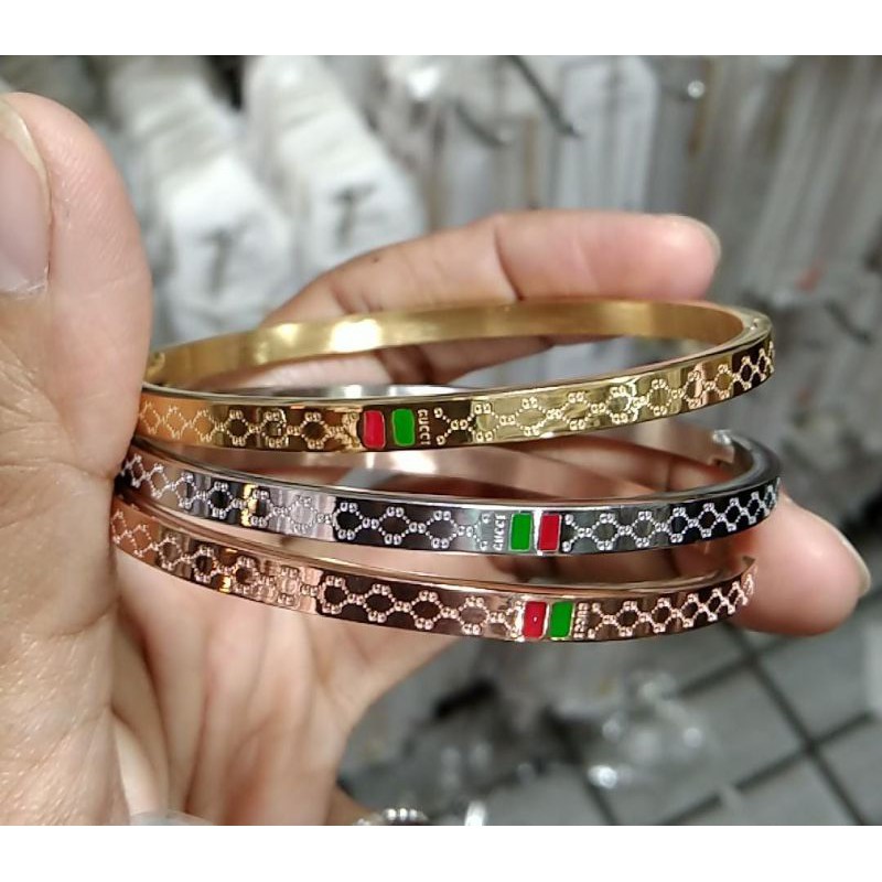 Gelang Set Titanium Gelang Bangle Titanium Gucci