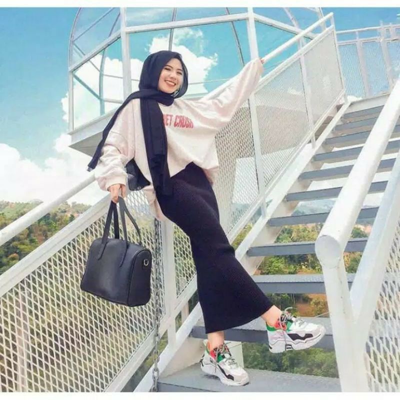 rok span panjang scuba / rok kerja / bukan span rajut / bukan rok span knitted