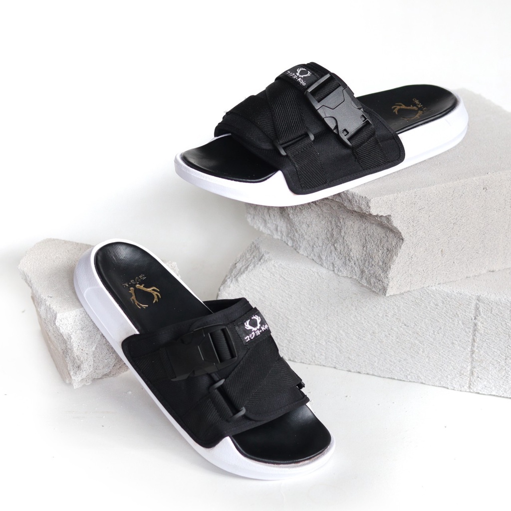 Pandemic Slide Grey - Sandal Slide Pria Casual Selop Sendal Cowok Pria Original