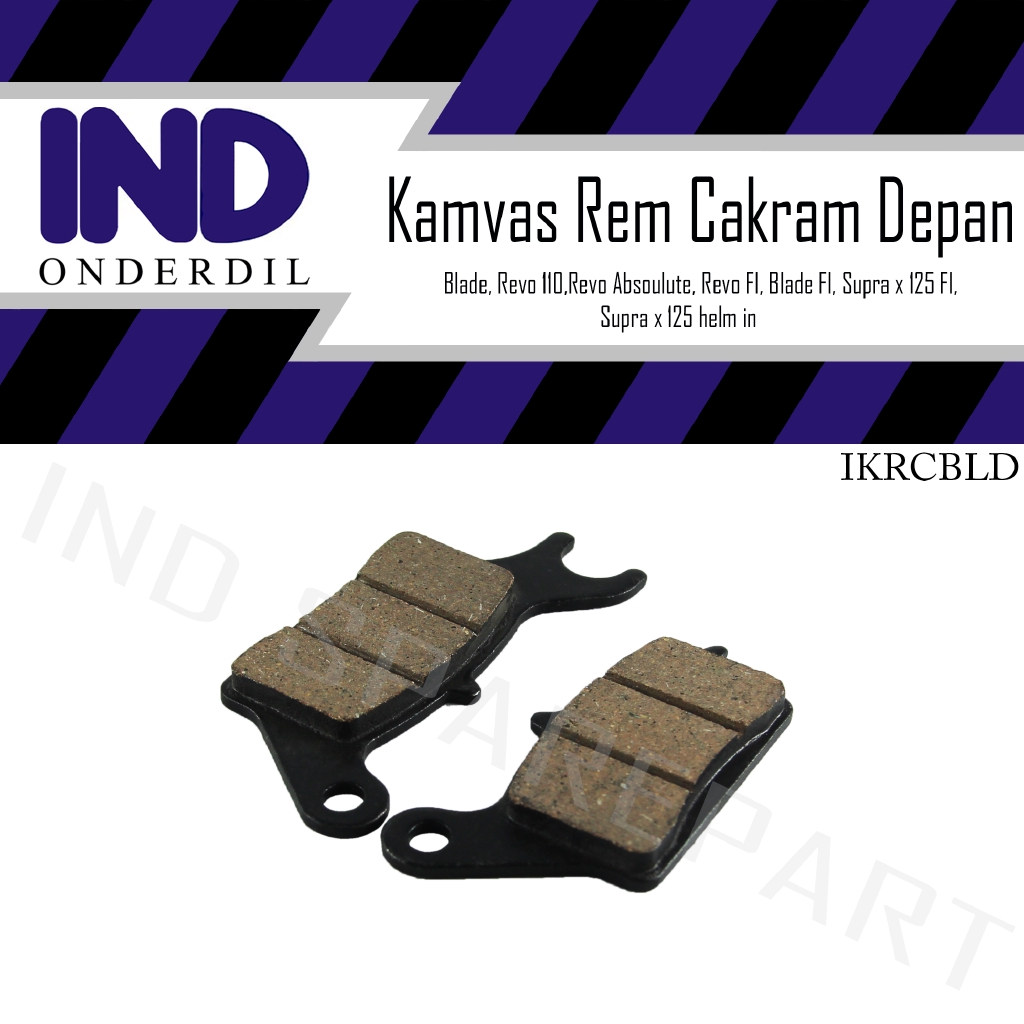 Kampas-Kanvas Rem Cakram Depan-Discpad-Dispad-Disped-Disc-Dis Pad-Ped  Supra X 125 FI-Helm In