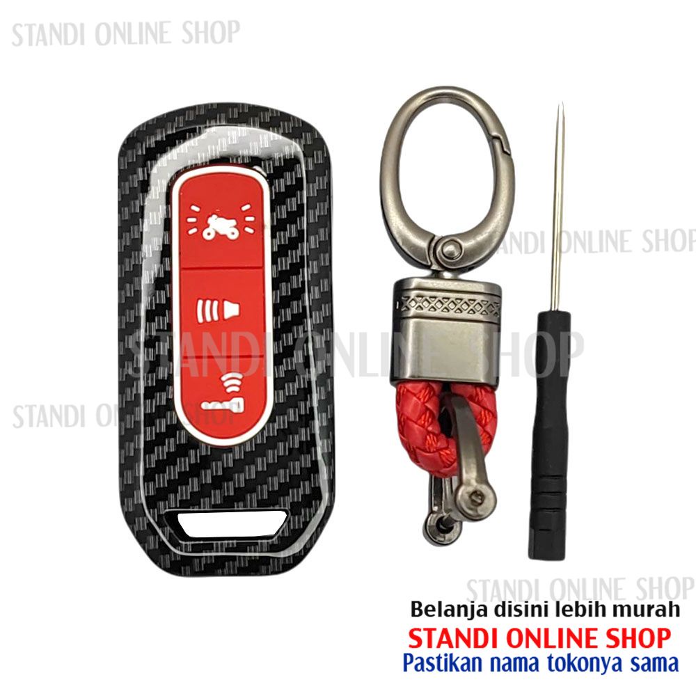 Cover Remote Sarung Kunci Smartkey Carbon Case Motor Honda PCX