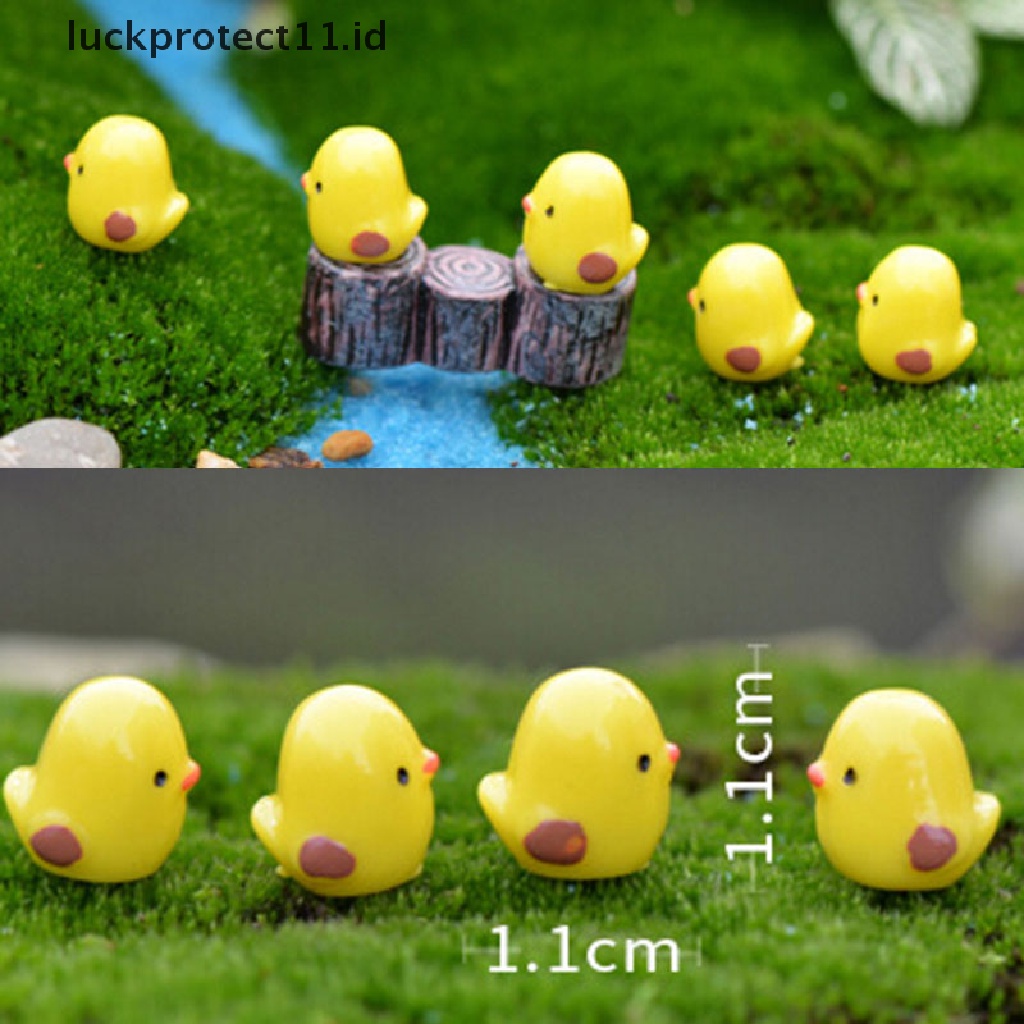 //HG&amp;ID// 5pcs mini Yellow Chicken micro fairy garden miniature decoration succulents terrariums figurines dollhouse Toys DIY accessories .