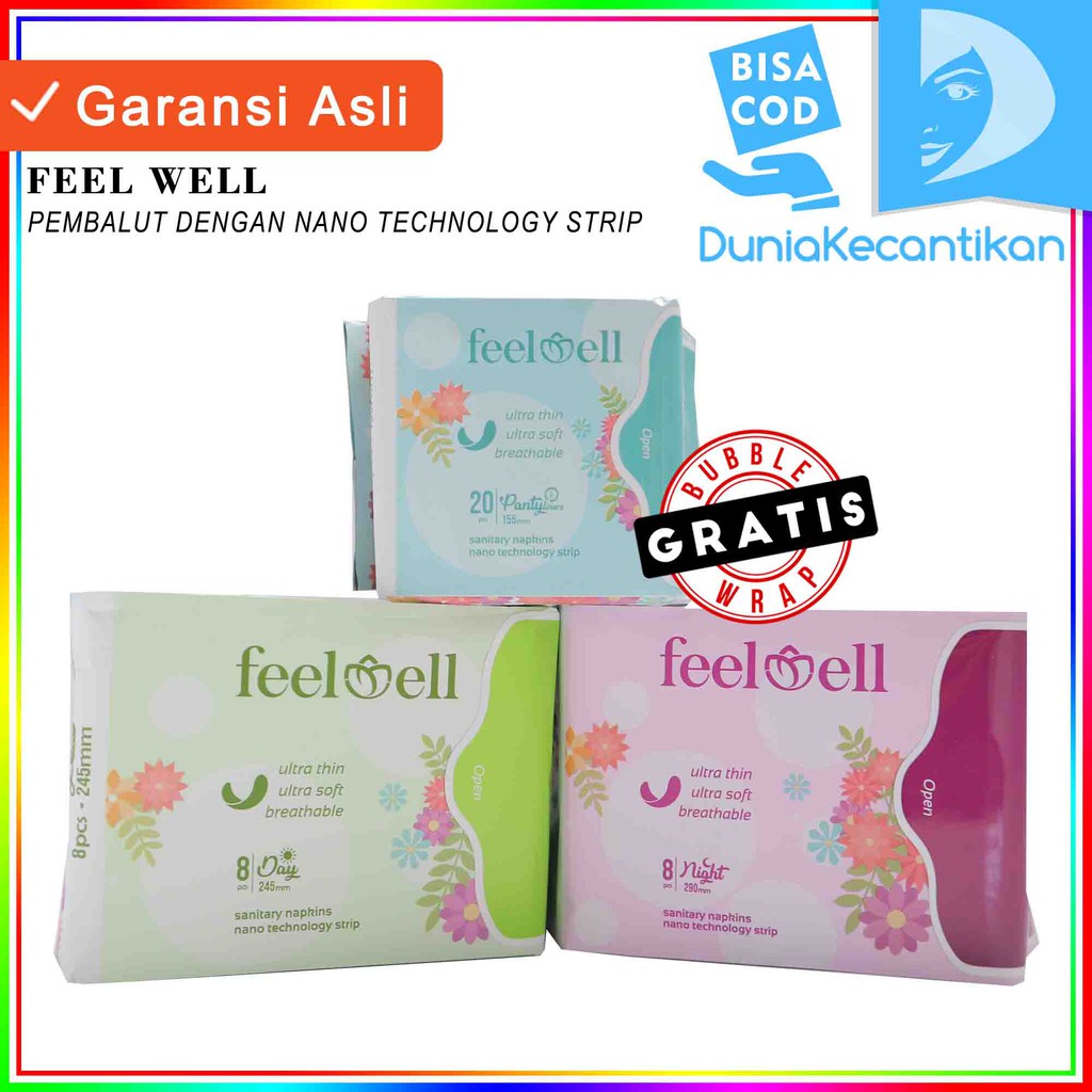 FeelWell Pembalut Pantyliner / Pembalut FeelWell / Pantyliner FeelWell / Feel Well - DKMALL