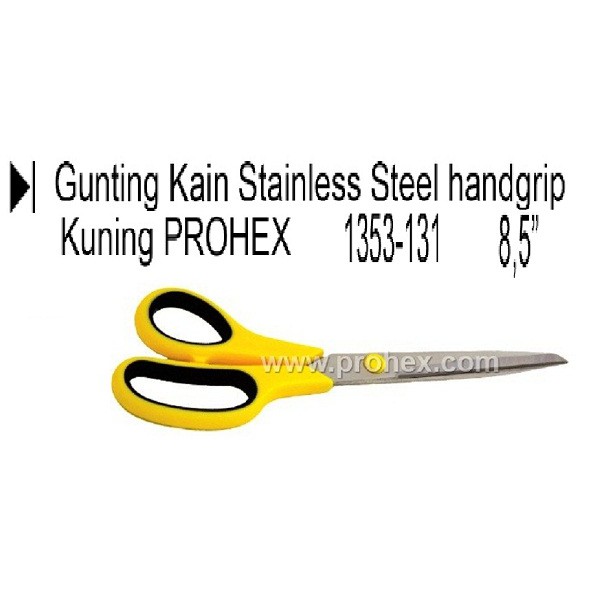 

Gunting Kain Stainless Steel Handgrip Kuning 1353-131