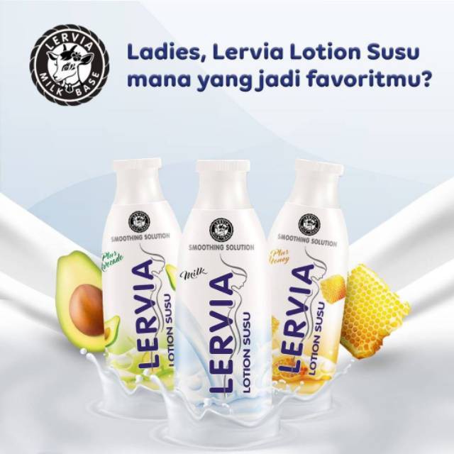 LERVIA MILK SHOWER CREAM/SABUN SUSU CAIR