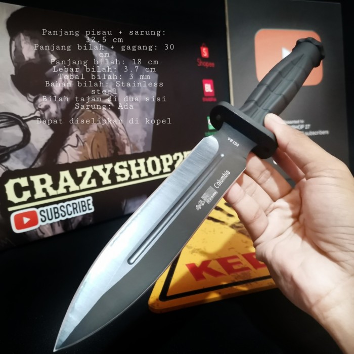 Pisau Dapur / Pisau Sangkur Columbia 5581A / Pisau Sangkur / Survival Kit