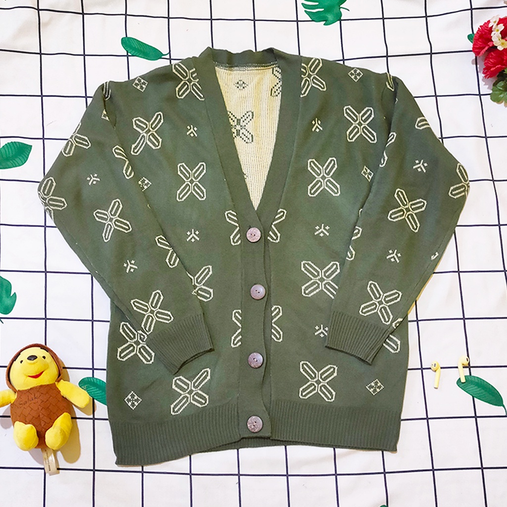 TokoMilkan - Cardigan Rajut KYOMI BATIK Wanita Dewasa PREMIUM