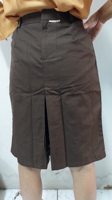 Rok kulot pramuka putri pendek karet pinggang famatex Litton no.1-12/ celana rok coklat