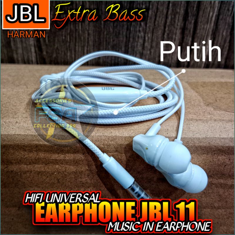 Headset jbl 11 original 100% super Bass hi-fi universal earphone pure bass