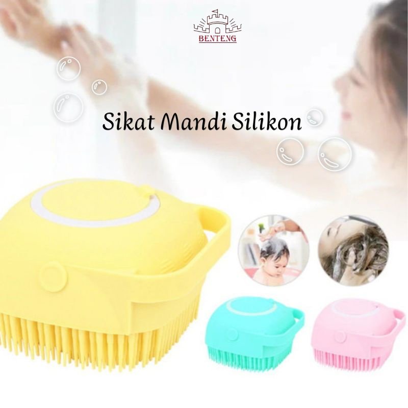 SB01- Sikat Mandi Dispenser Silikon Brush Shower/ Sikat Mandi Serbaguna