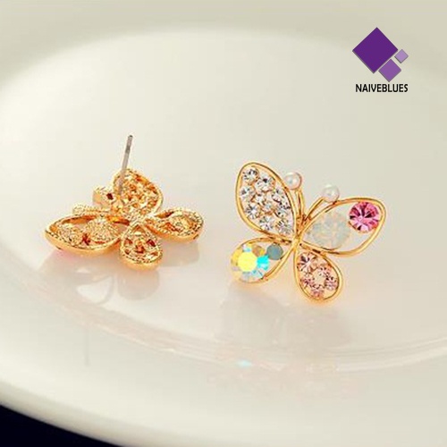 Anting Stud Berlian Imitasi Model Hollow Untuk Wanita