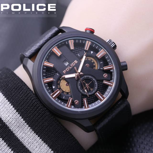 Jam Tangan Pria Police Tali Kulit Super