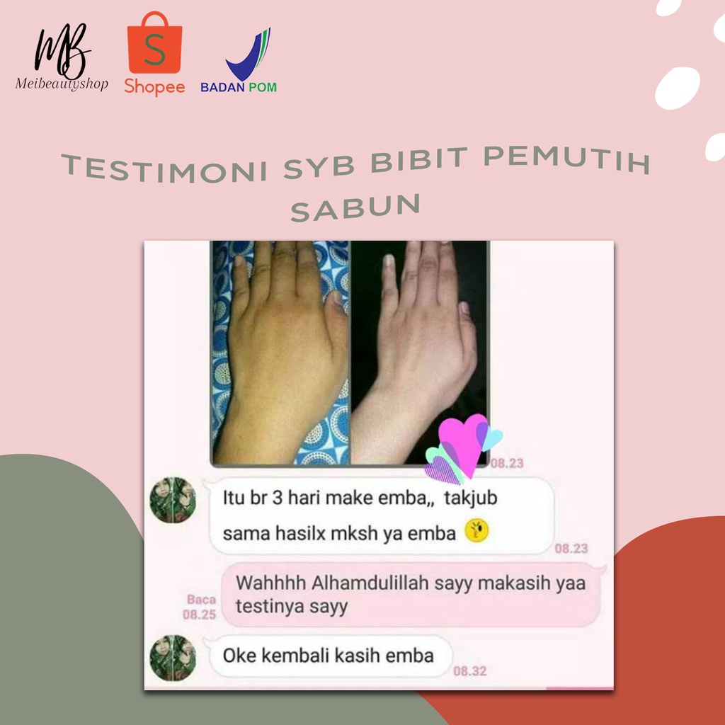 SYB Bibit Pemutih Lotion/Sabun/Bodywash/Scrub/Infus With Arbutin