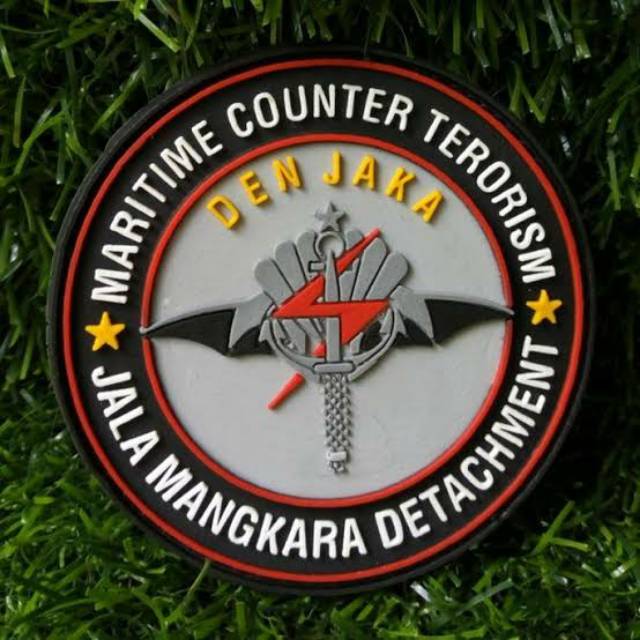 Emblem Karet DENJAKA Rubber Patch DENJAKA MARITIM TNI ANGKATAN LAUT Velcro Pelkro Prepetan Velkro Ja