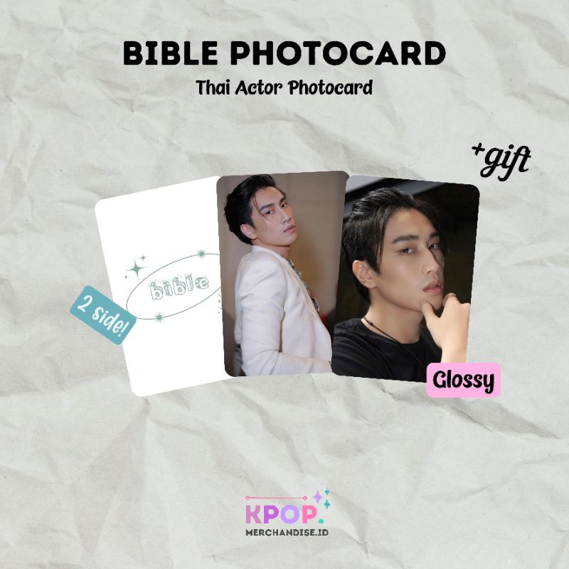 BIBLE WICHAPAS PHOTOCARD THAI ACTOR RAIKANTOPENI