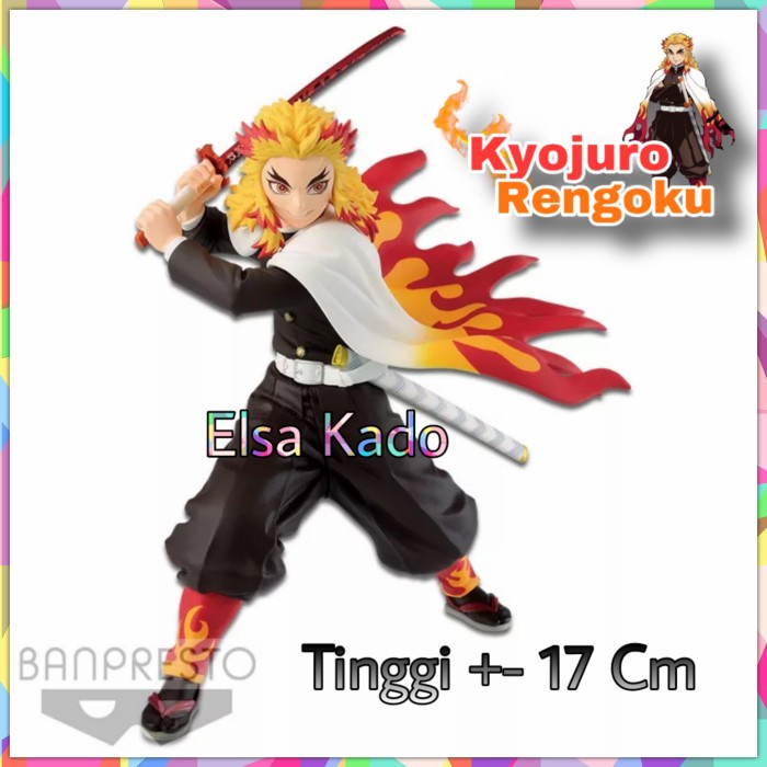 FIGURE KYOJURO RENGOKU KIMETSU NO YAIBA DEMON SLAYER PAJANGAN STATUE