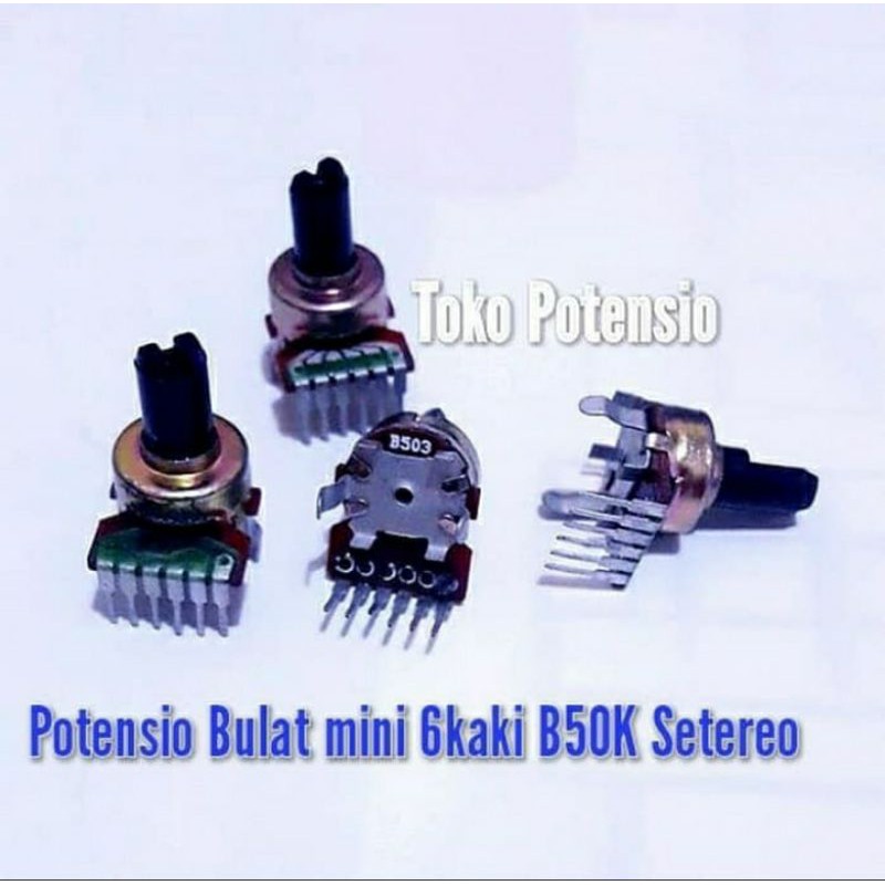 potensio stereo mini 6 kaki B503 / 50 k