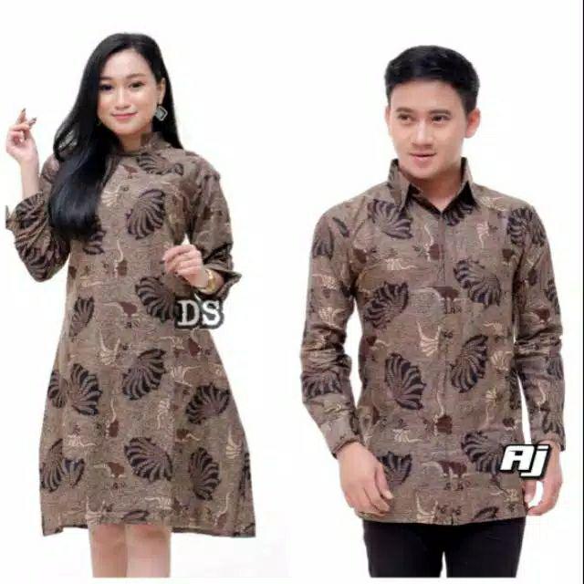 Batik Couple Kemeja Tunik New Arival Derstro Batik Couple