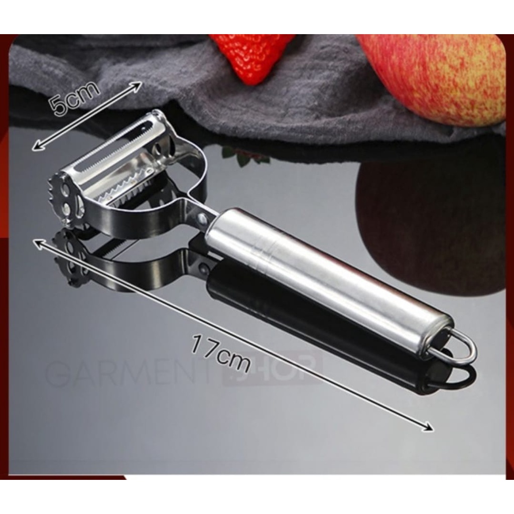 Peeler Pisau Stainless Alat Pengupas Buah dan Sayur Slicer Multifunction