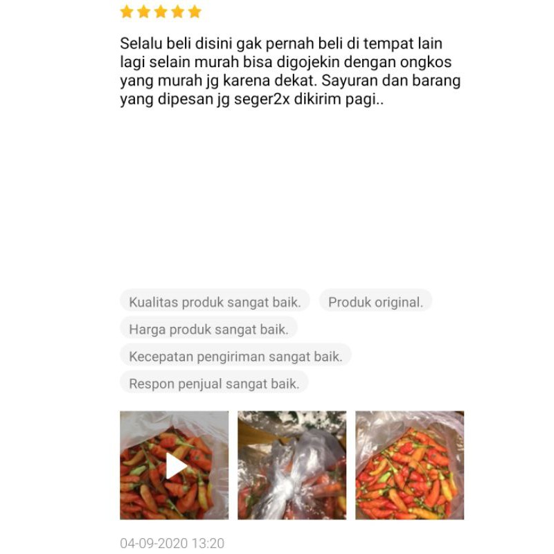 KIRIM INSTAN Cabe Rawit Merah Sayur Express