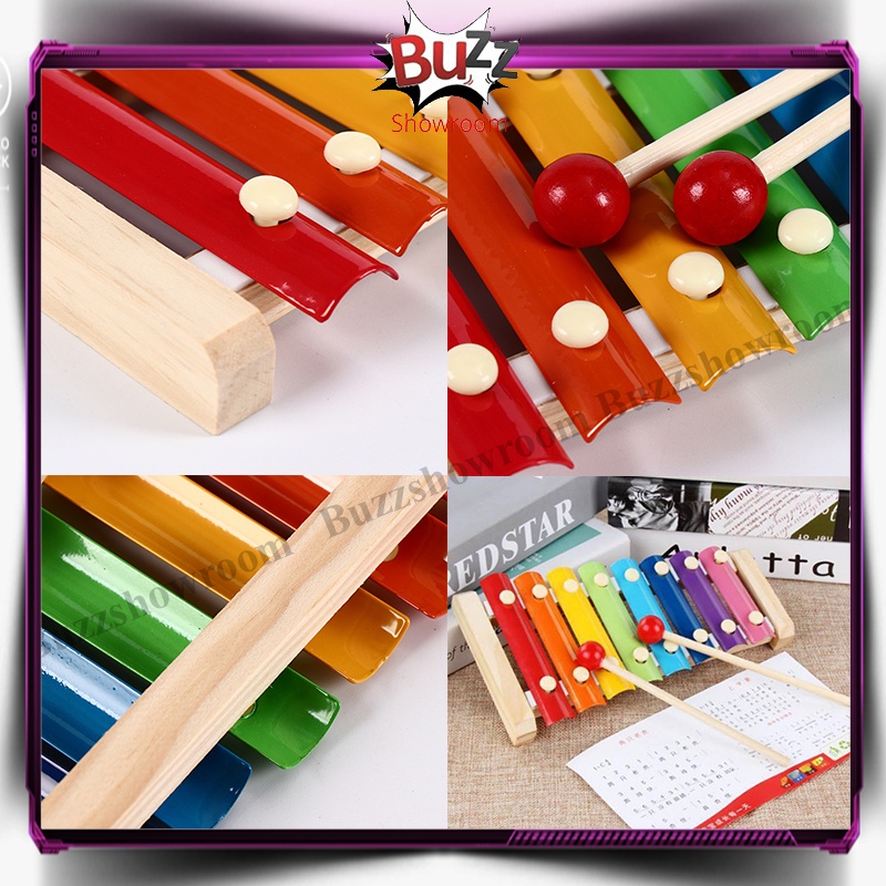 Xylophone Kayu Mainan Musik Bayi Montessori Wood Kulintang Perkusi Xilofon