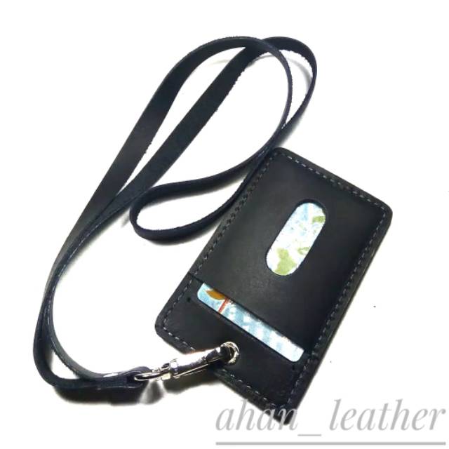 

Gantungan id card kulit asli id card holder