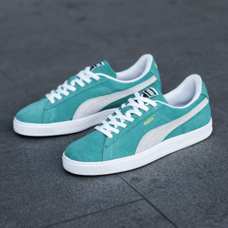SEPATU PUMA SUEDE GREEN WHITE ORIGINAL BNWB