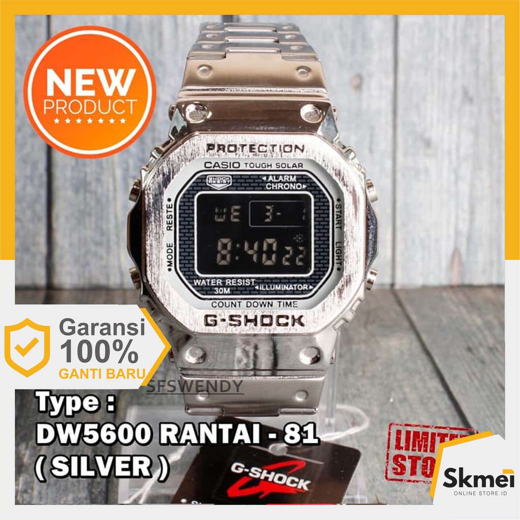 Jam Tangan G SHOCK GMW-B5000 Rantai Stainless steel