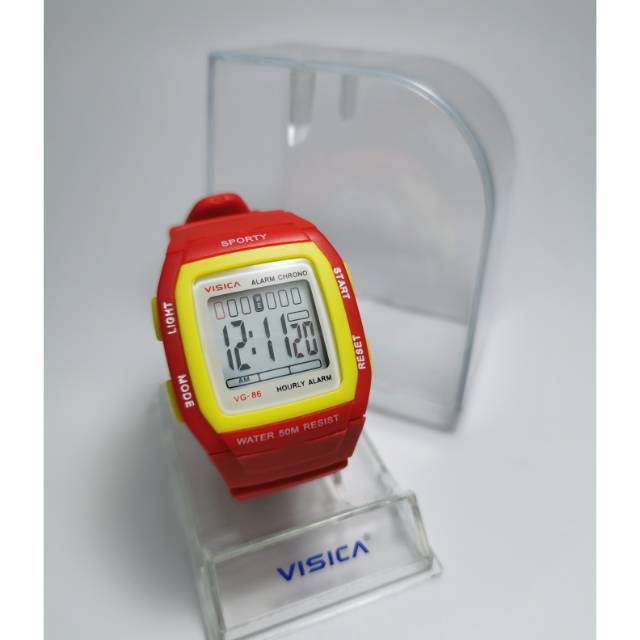 Jam tangan digital  segi Anak Anak dan remaja water Resist Visica vg86