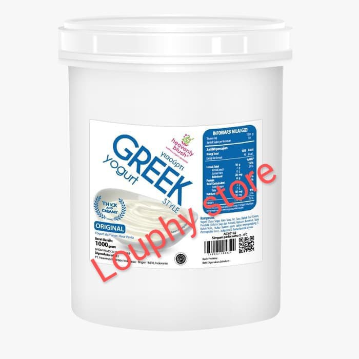 Jual GREEK YOGURT HEAVENLY BLUSH PLAIN 1 Liter Shopee Indonesia