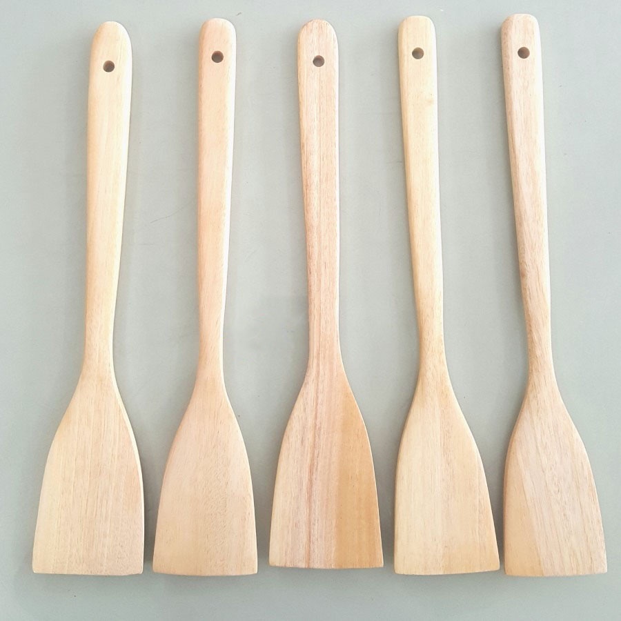 Sutil Kayu Ukuran 30 cm Spatula Kayu Kecil Soled Kayu Wood Spatula Sutil Anti Baret Wajan