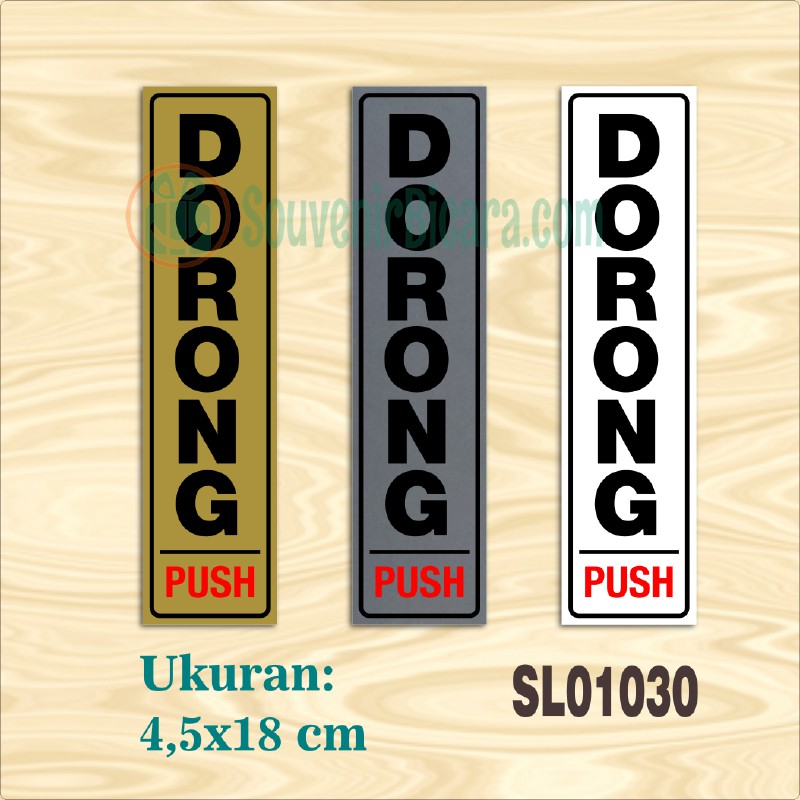 Sign Label Penunjuk - DORONG - SL010030