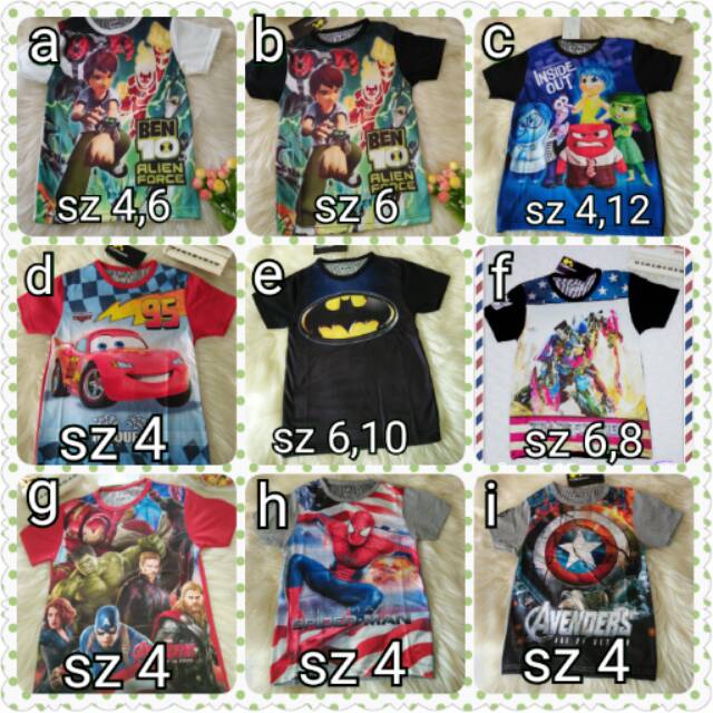 KAOS PRINTING ANAK FURO SUPERHERO Mix