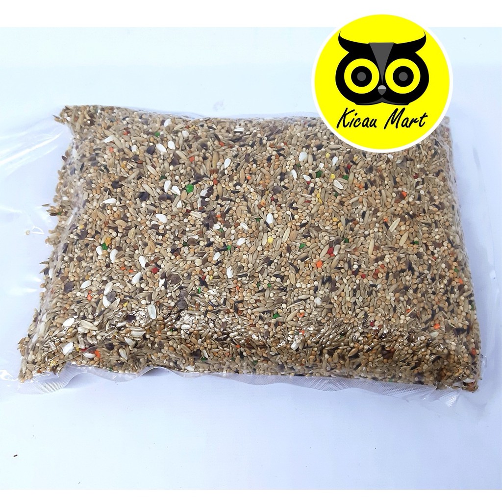 PAKAN MAKANAN HARIAN BURUNG LOVEBIRD BIJI MILET VHENOM MIX SEEDS FOR DAILY FOOD UNIQUE 1 KG VHENOMLB