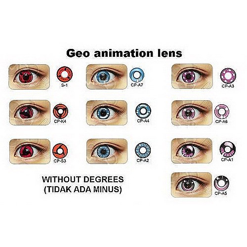 Softlens Geo Crazy Anime Animation Cosplay Naruto Manga Itachi Sasuke Madara Kakashi Uchiha Obito