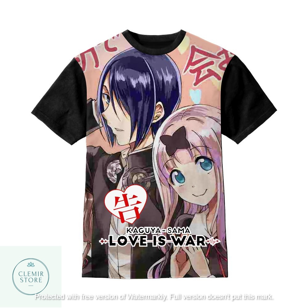 Kaos 3D Anak | Baju Sablon Printing Kaguya Shinomiya Kaguya Sama (Kaguya Sama Purple Hair) Baju Jepa