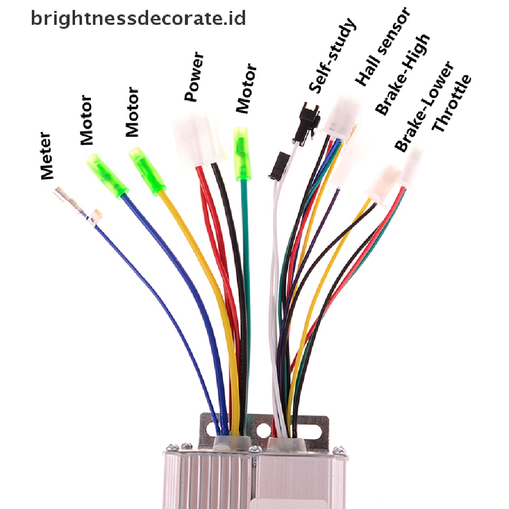 Motor Controller Brushless Dc 36v / 48v 350w Untuk Skuter Sepeda Elektrik